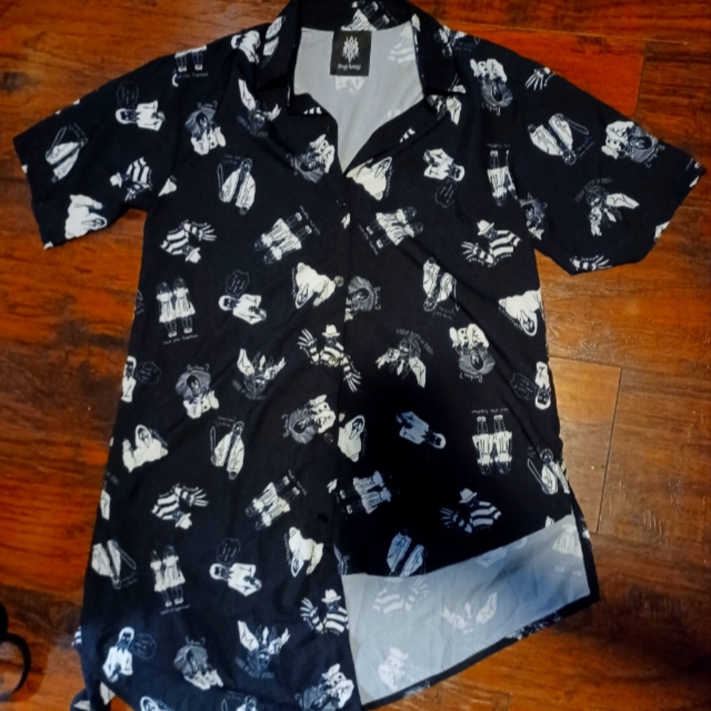 Japanese Brand Streetwear DRUG HONEY HTF Horror Buttoned Shirt